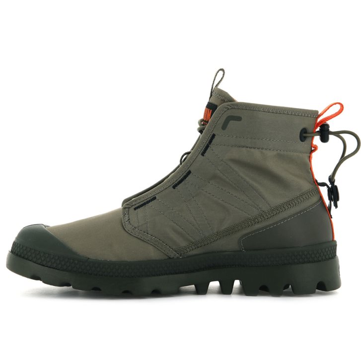 Bottes Palladium Pampa Travel Lite Femme Vert Olive | FR VBI680E